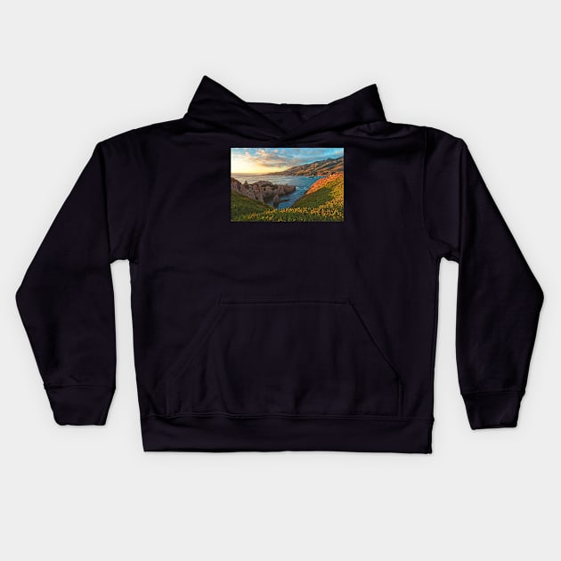 California Coast Summer Kids Hoodie by jvnimages